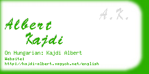 albert kajdi business card